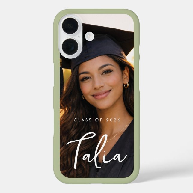 CLASS OF 2026  |  SAGE EDGE phone case with name (Rückseite)