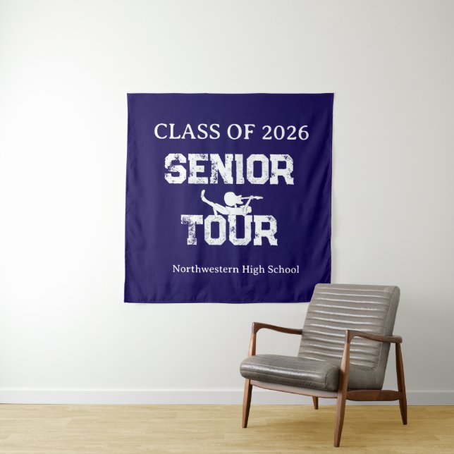 Class of 2026 Senior Tour High School Spirit Wandteppich (Beispiel)