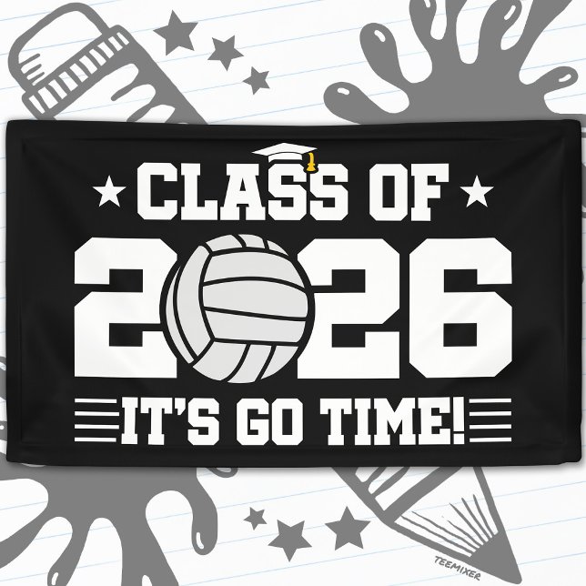 Class of 2026 Volleyball Graduation It’s Go Time Banner (Von Creator hochgeladen)
