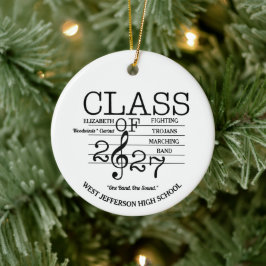 Class of 2027 Marching Band Music Keramik Ornament