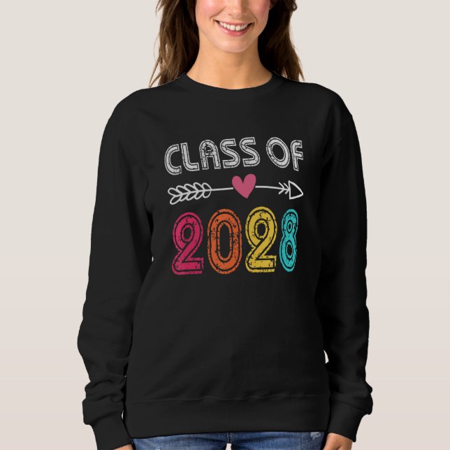 Class Of 2028 Grow With Me Pre K Kindergarten Grad Sweatshirt (Vorderseite)