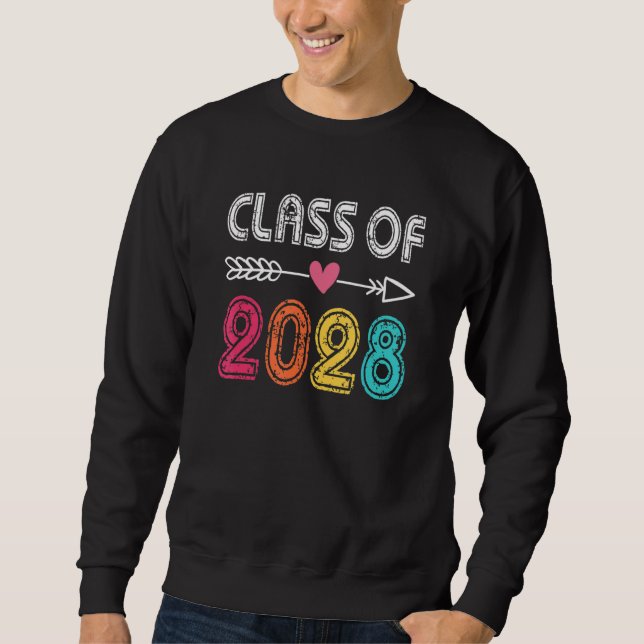 Class Of 2028 Grow With Me Pre K Kindergarten Grad Sweatshirt (Vorderseite)