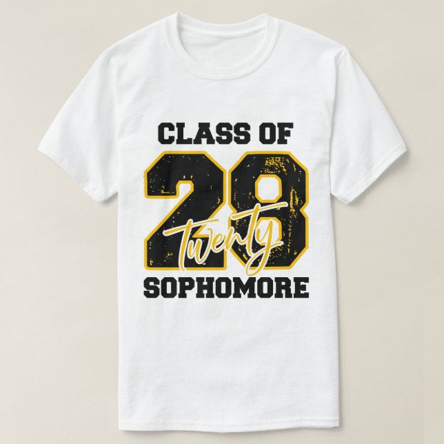 Class of 2028 Sophomore High School Back to School T-Shirt (Design vorne)