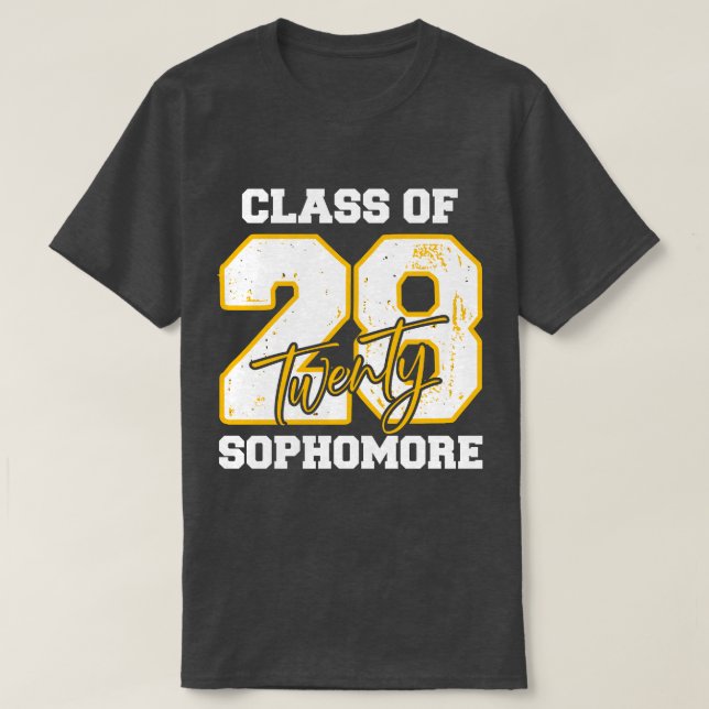 Class of 2028 Sophomore High School Back to School T-Shirt (Design vorne)