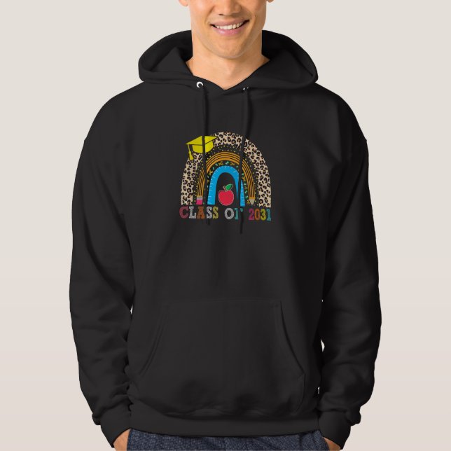 Class Of 2031 Graduation Last Day Of School Rainbo Hoodie (Vorderseite)