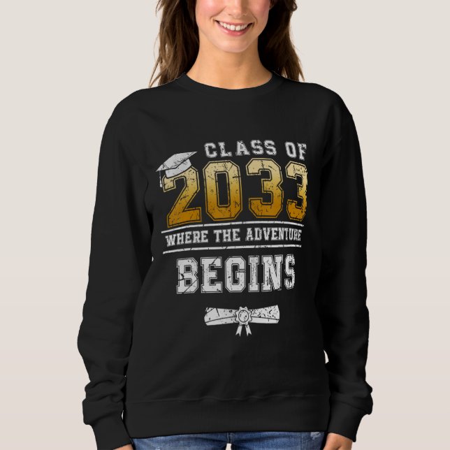 Class of 2033 Graduate Senior 33 Graduation Teache Sweatshirt (Vorderseite)