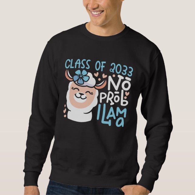 Class of 2033 No Prob Llama Grow With Me Pre K Gra Sweatshirt (Vorderseite)