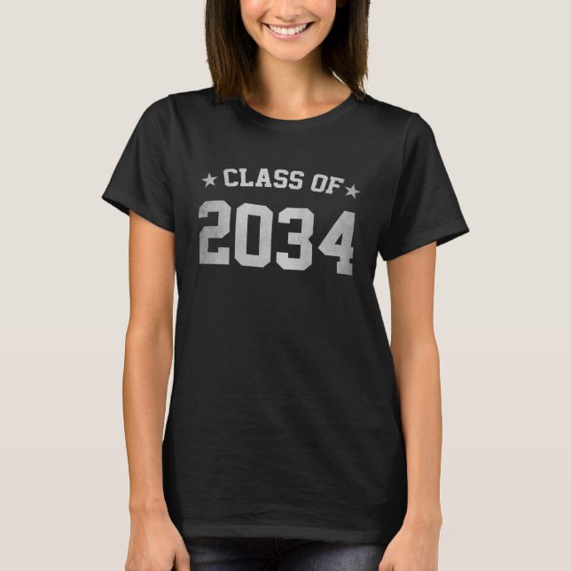Class Of 2034 Grow With Me Kindergarten Graduation T-Shirt (Vorderseite)