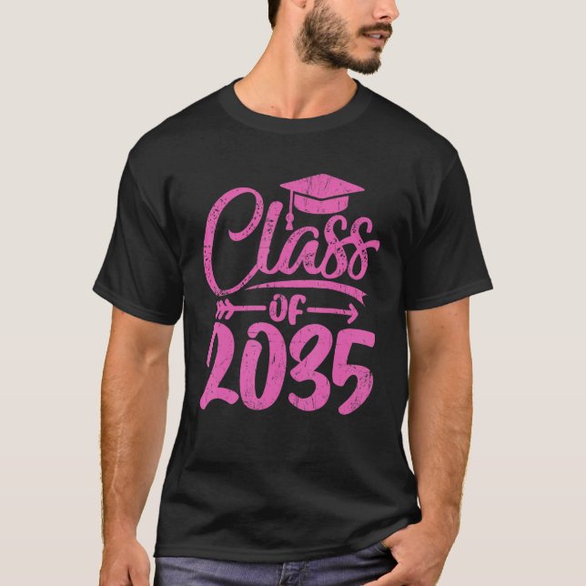 Class Of 2035 First Day Kindergarten T-Shirt (Vorderseite)