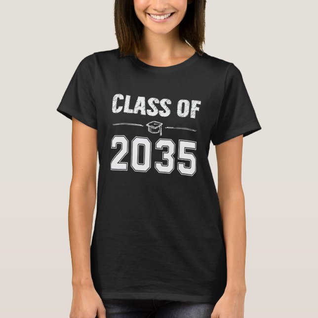 Class Of 2035 First Day Of School Grow With Me Gra T-Shirt (Vorderseite)