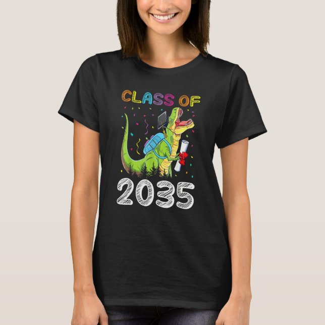 Class Of 2035 Graduation  Grow With Me T-Shirt (Vorderseite)