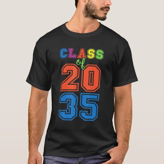 Class Of 2035 Grow With Me Graduation First Day Of T-Shirt (Vorderseite)