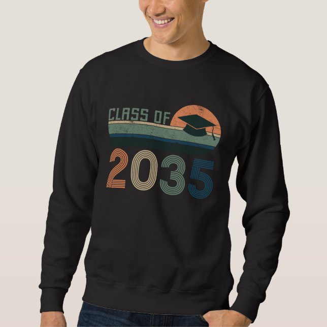 Class Of 2035 Kids Support Kindergarten To Graduat Sweatshirt (Vorderseite)