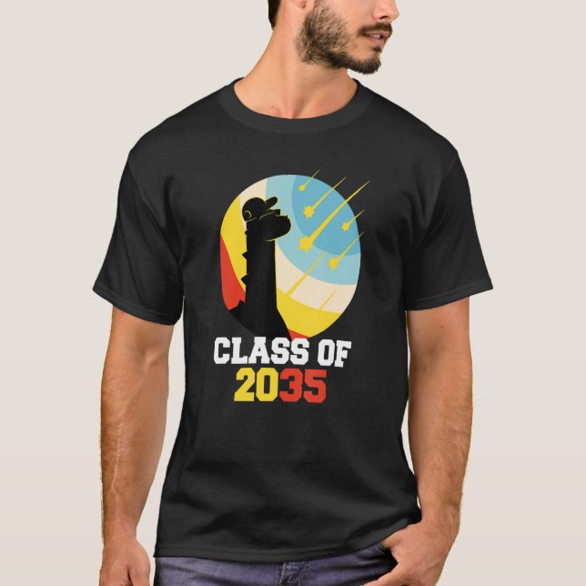 Class Of 2035 Kindergarten Dinosaur For Kids T-Shirt (Vorderseite)