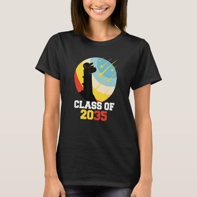 Class Of 2035 Kindergarten Dinosaur For Kids T-Shirt (Vorderseite)