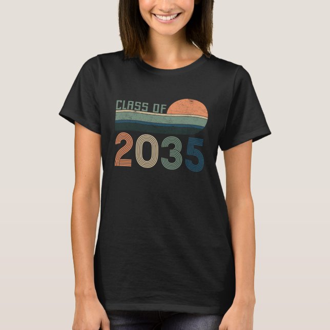 Class Of 2035 Kindergarten Graduate Graduation Gir T-Shirt (Vorderseite)