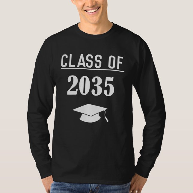 Class Of 2035 Kindergarten Graduate Graduation Gir T-Shirt (Vorderseite)