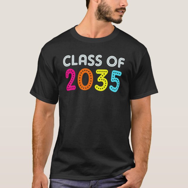 Class Of 2035 Kindergarten Pre k Grow with Me Grad T-Shirt (Vorderseite)
