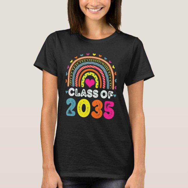 Class Of 2035 Kindergarten Pre k Grow with Me Grad T-Shirt (Vorderseite)