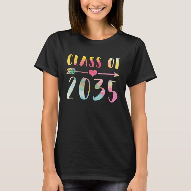 Class Of 2035 Pre school Kindergarten Nursery Grad T-Shirt (Vorderseite)