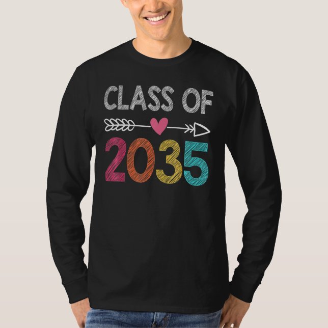 Class Of 2035 Senior Graduation School Future Grad T-Shirt (Vorderseite)
