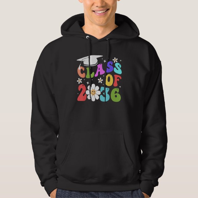 Class of 2036 Grow With Me First Day of School Gra Hoodie (Vorderseite)