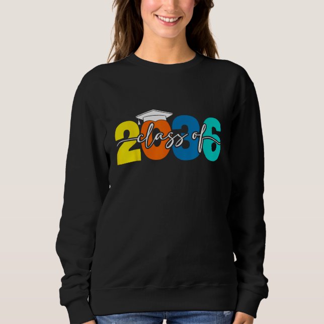 Class of 2036 Grow with Me First Day of School Gra Sweatshirt (Vorderseite)