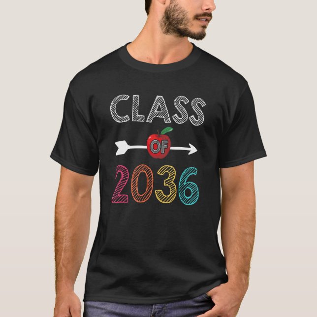 Class Of 2036  Pre K Graduate Preschool Graduation T-Shirt (Vorderseite)