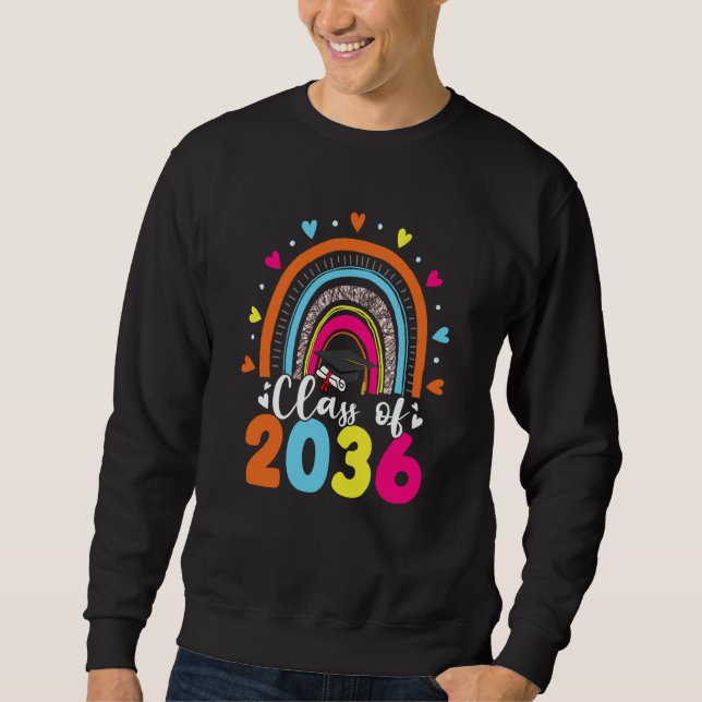 Class Of 2036 Senior 36 Graduate Preschool Graduat Sweatshirt (Vorderseite)