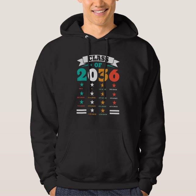 Class of 2036 Senior Students Graduation Back to S Hoodie (Vorderseite)