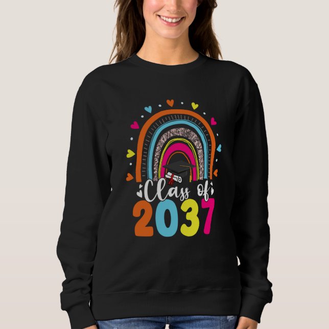 Class Of 2037 Senior 37 Graduate Preschool Graduat Sweatshirt (Vorderseite)