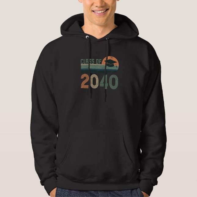 Class Of 2040 Kids Support Kindergarten To Graduat Hoodie (Vorderseite)
