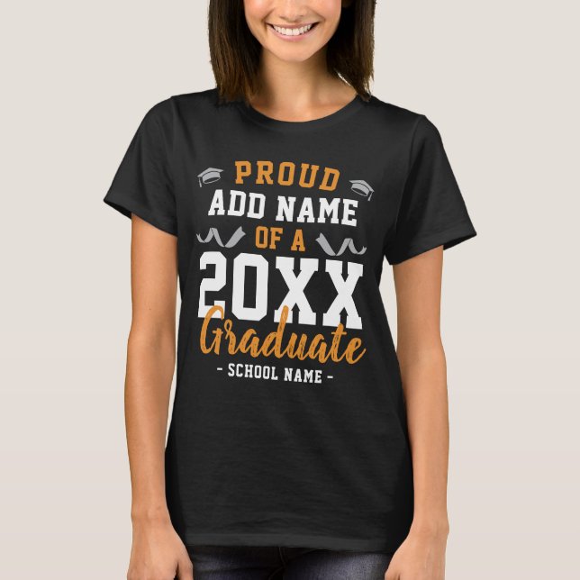 Class of A 2026 Graduation Party Custom Congrats T-Shirt (Vorderseite)