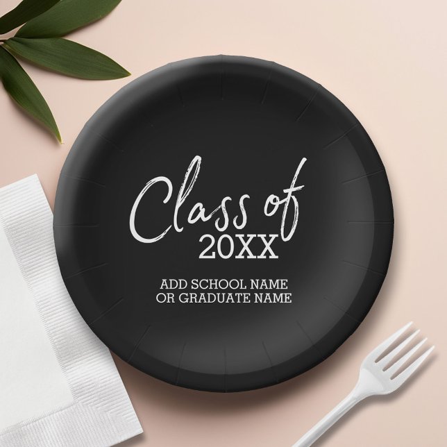 Class of Any Year Graduation Party Pappteller (Custom Paper Plate)