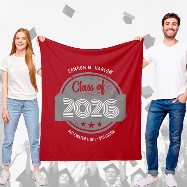 Class of YY Graduate Name Red Fleecedecke (Von Creator hochgeladen)