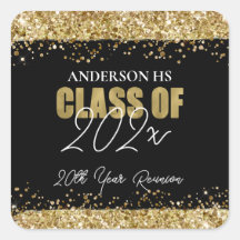 Class Wiedersehen Black and Gold Glitzer