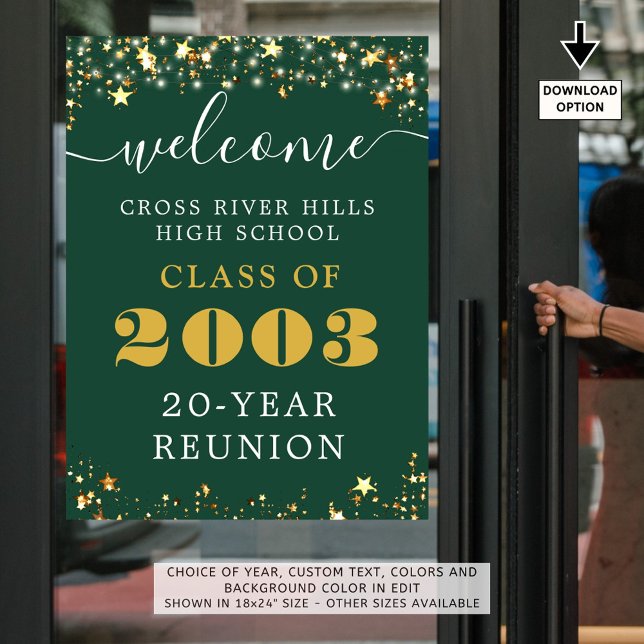 Class Wiedersehen Year Welcome Dunkle Green Gold S Poster (Von Creator hochgeladen)