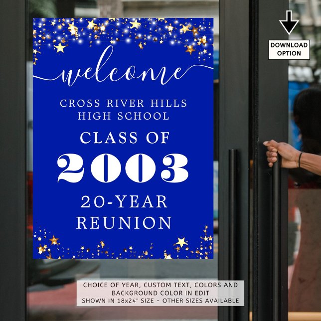 Class Wiedersehen Year Welcome Royal Blue Gold Sta Poster (Von Creator hochgeladen)