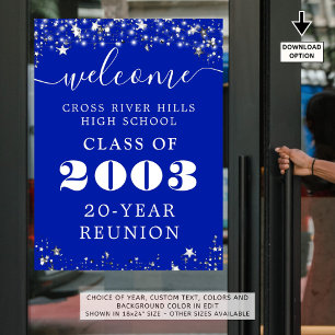 Class Wiedersehen Year Welcome Royal Blue Silver S Poster