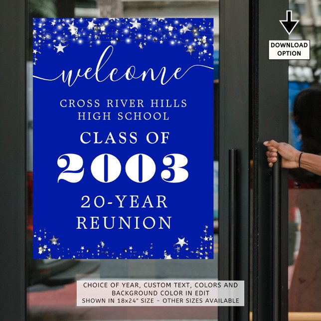 Class Wiedersehen Year Welcome Royal Blue Silver S Poster (Von Creator hochgeladen)