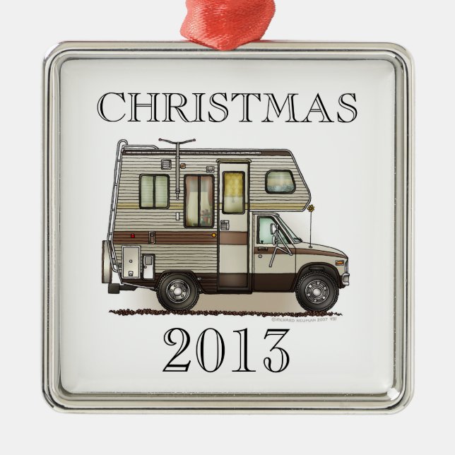 ClassC Camper RV-Magneten Silbernes Ornament (Vorne)
