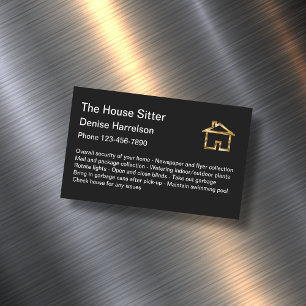 Classhouse Sitter Gold House Design Magnetkarte