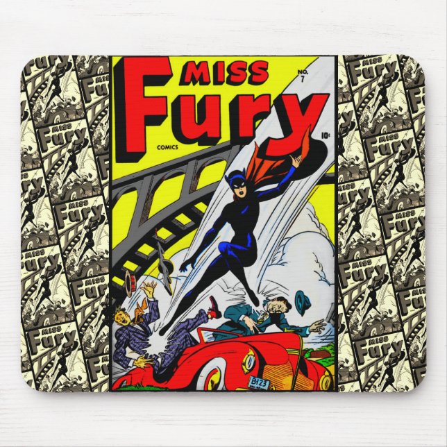 Classic 1940er Jahre Miss Fury Comic Mousepad (Vorne)