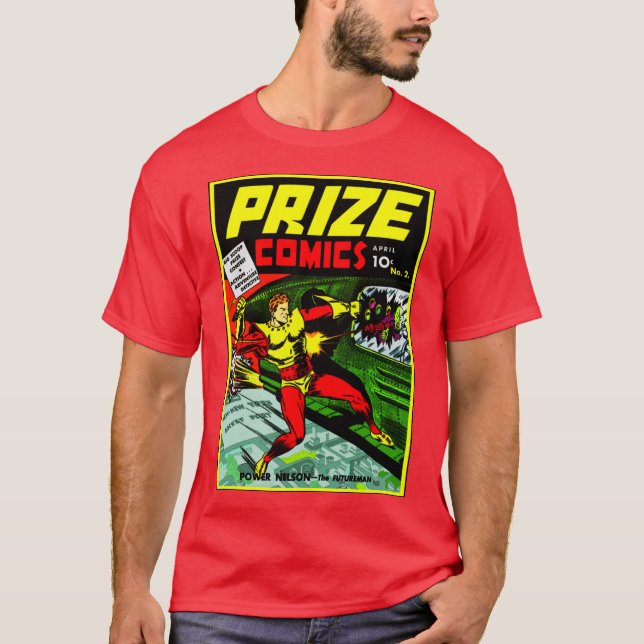 Classic 1940er Jahre PRIZE Comic T - Shirt (Vorderseite)