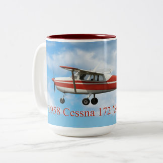 Classic 1958 Cessna 172 "Straight Schwanz" Zweifarbige Tasse