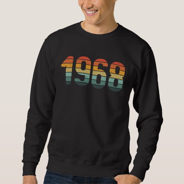 Classic 1968  BDay Vintage Sunset Sweatshirt (Vorderseite)