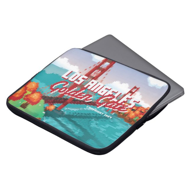 Classic 1980er L.A Golden Gate Video Box Art Laptopschutzhülle (Vorne Oben)