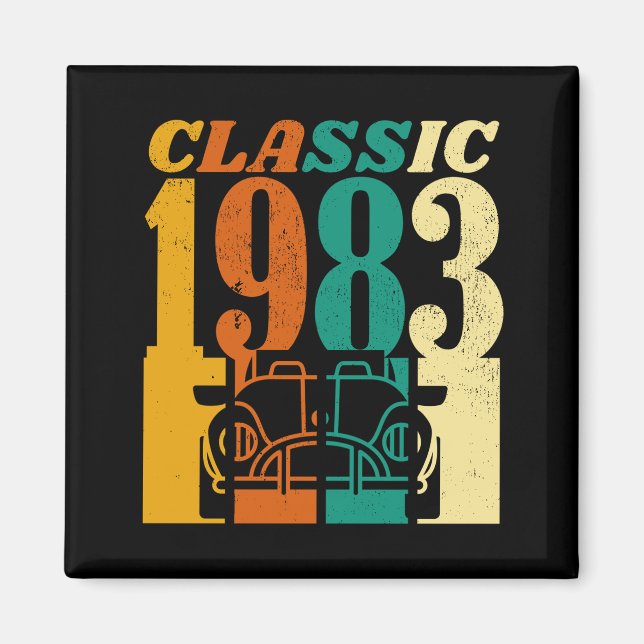 Classic 1983 Vintage Car 41st Birthday Magnet (Vorne)