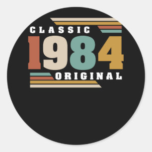Classic 1984 Original 38. Geburtstag 38. Runder Aufkleber