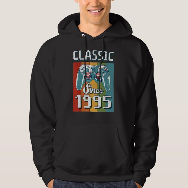 Classic 1995 27. Geburtstag Videospielcontroller G Hoodie (Vorderseite)